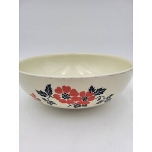 Vintage Hall's Superior Quality Kitchenware Red Poppy Vegetable Serving Bowl